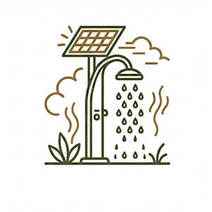 Podgrzewany prysznic solarny